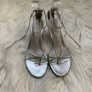 Silver dress shoe lace up by Nina size 7.5